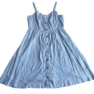Old Navy denim button up spaghetti strap dress
